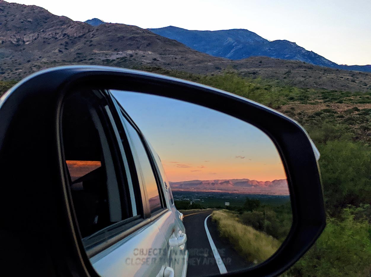 Driving up Mt. Graham